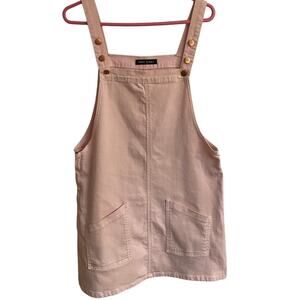 Pink Angry Rabbit Overall with buttons and side zip Size Small